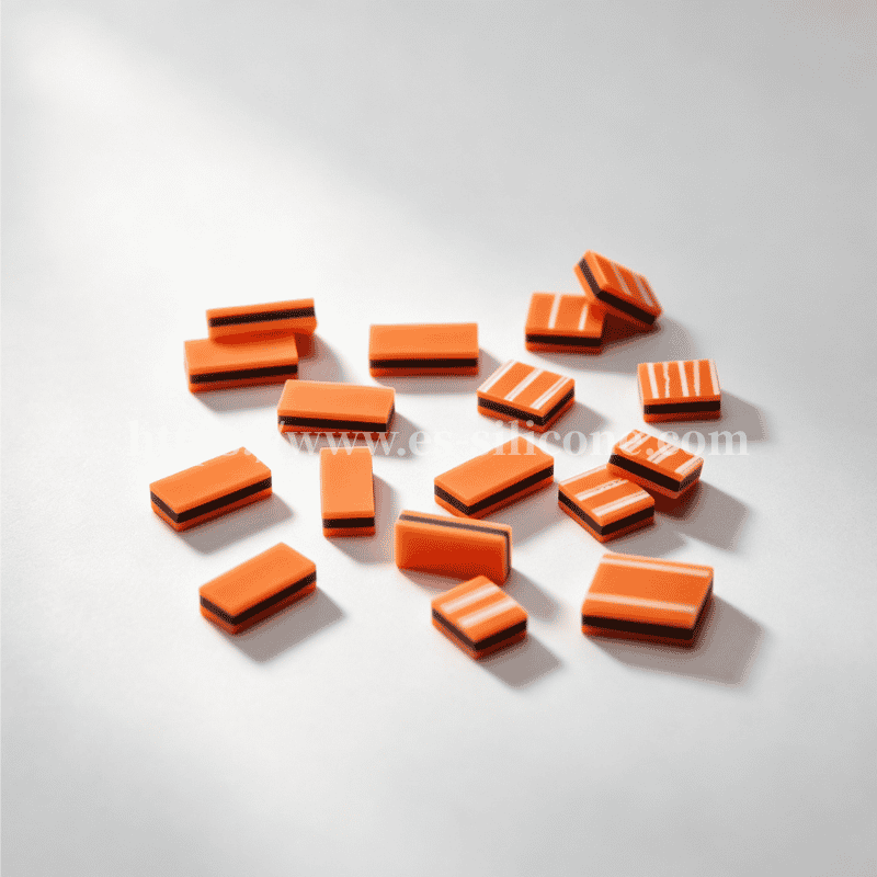 Type YS – bande zébrée conductrice orange en silicone