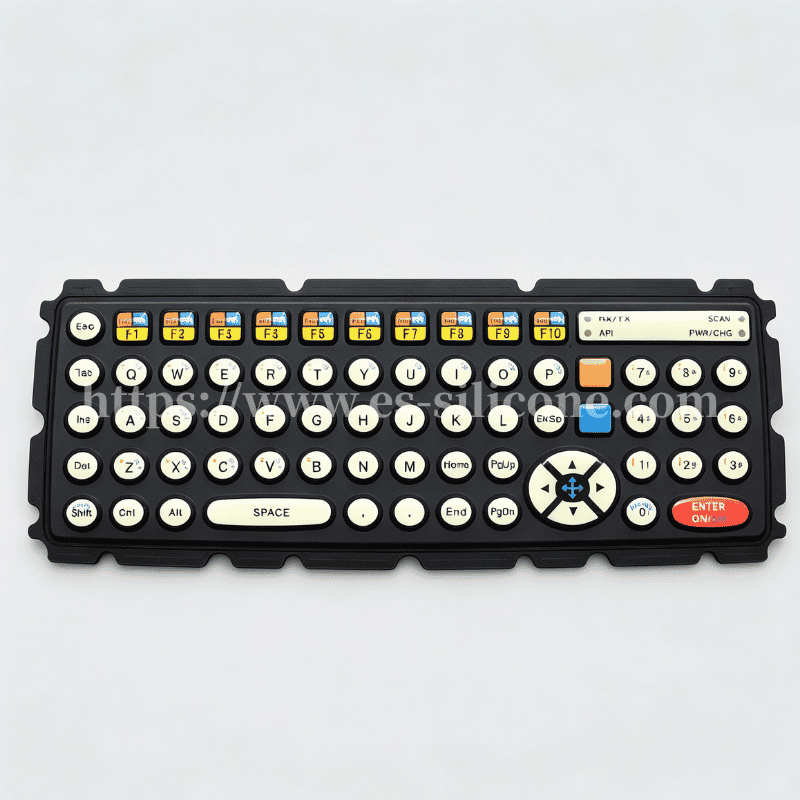 Clavier en silicone anti-taches pour terminaux de données