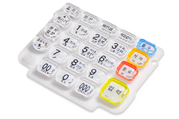 Boutons en cristal pour terminaux financiers POS