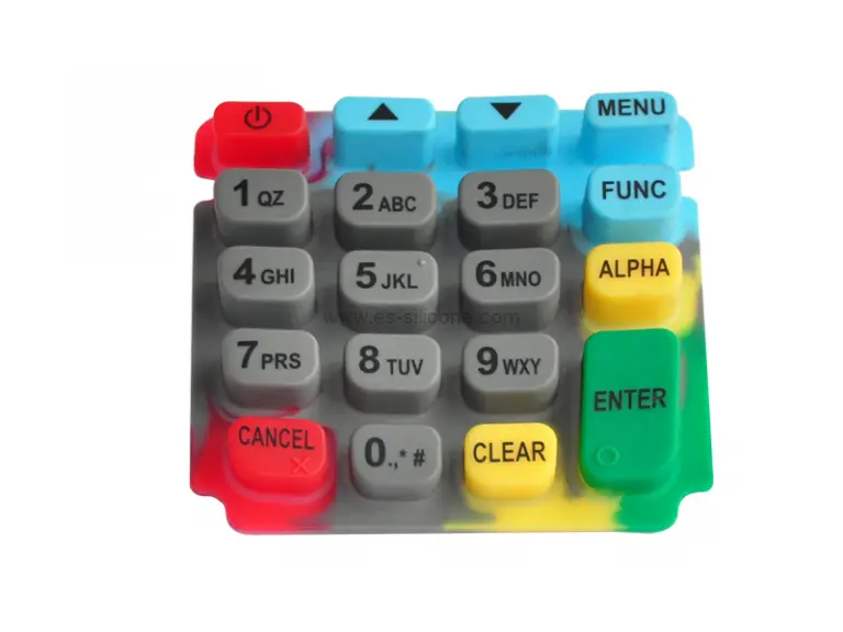Clavier en silicone multicolore