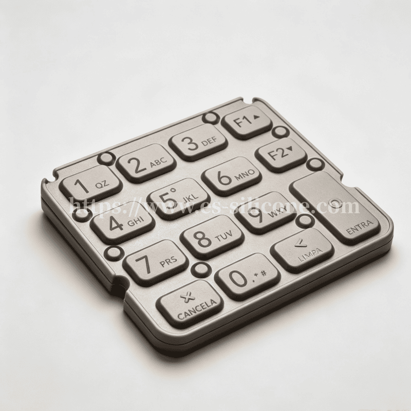 Clavier en silicone métallique pour appareils PDA portables haut de gamme