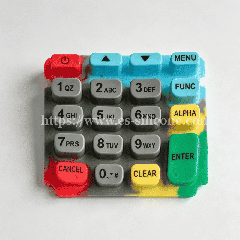 Clavier POS multicolore sérigraphié avec finition durable